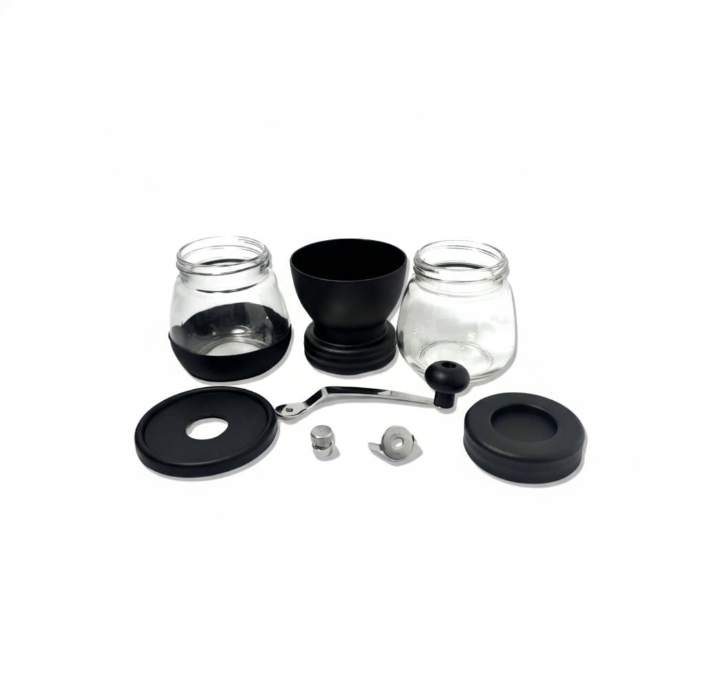 Molino manual de vidrio - doble recipiente